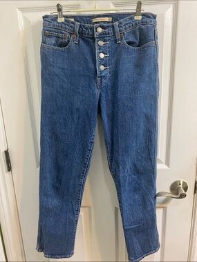 Wedgie Straight Levi’s Big E Exposed Button Fly Women’s Jeans 28 by 27 School